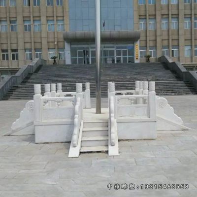 汉白玉升旗台石雕
