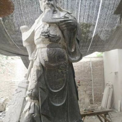 石雕立式关公雕塑