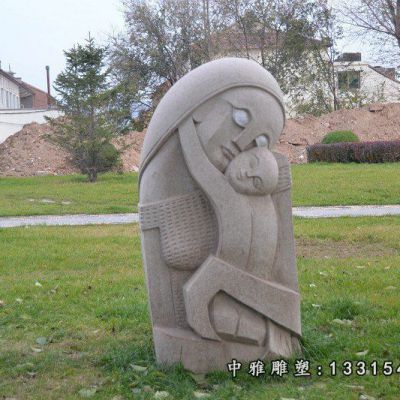 抽象人物石雕塑