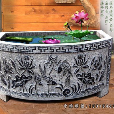 仿古水缸石雕塑