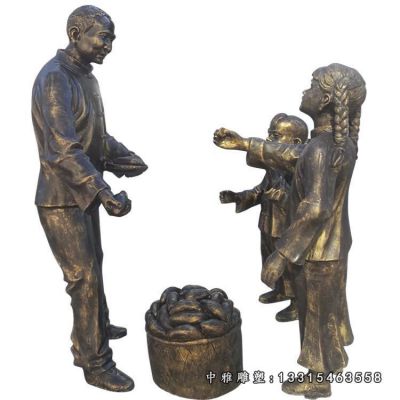 买卖红薯人物铜雕