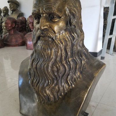 名人达尔文铜雕塑