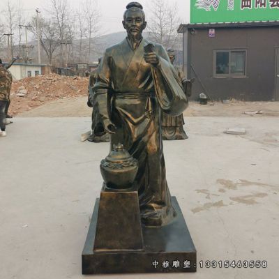 酒圣铜雕杜康雕塑