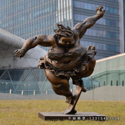 运动女孩铜雕雕塑