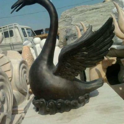 天鹅铜雕动物