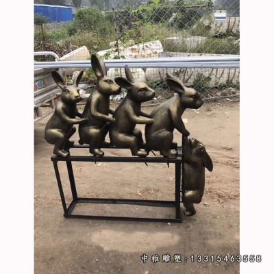 兔子动物铜雕雕塑