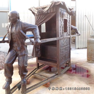 步行街人物铜雕塑