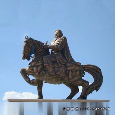 名人成吉思汗铜雕