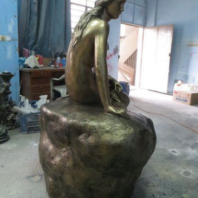 广场铜雕美人鱼摆件