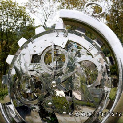 不锈钢广场齿轮雕塑