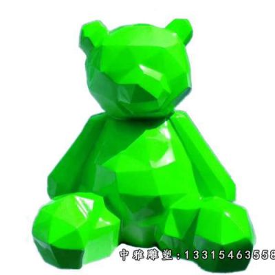 抽象熊不锈钢雕塑