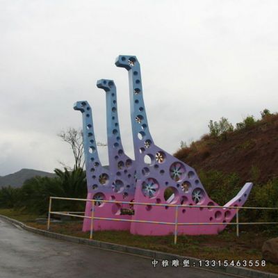 不锈钢大型恐龙雕塑
