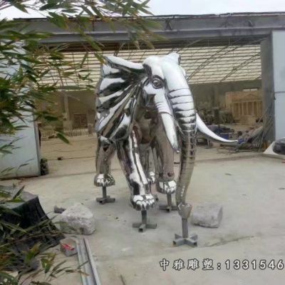 不锈钢动物大象摆件