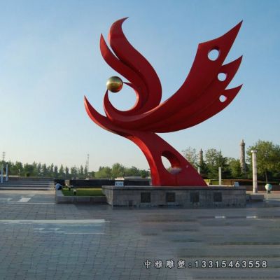 动物凤凰不锈钢摆件