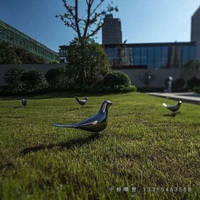 鸽子动物不锈钢雕塑