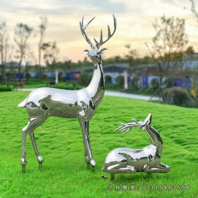 不锈钢动物鹿摆件