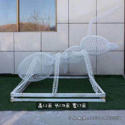 镂空蚂蚁不锈钢雕塑