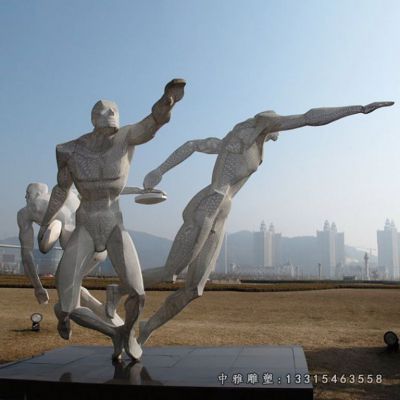 掷铁饼运动不锈钢人物