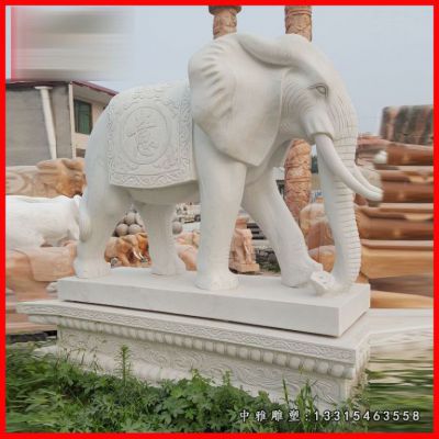 招财大象石雕雕塑