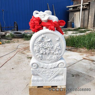 石雕宅门大象抱鼓石雕塑