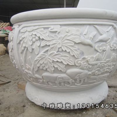 花园花盆石雕摆件