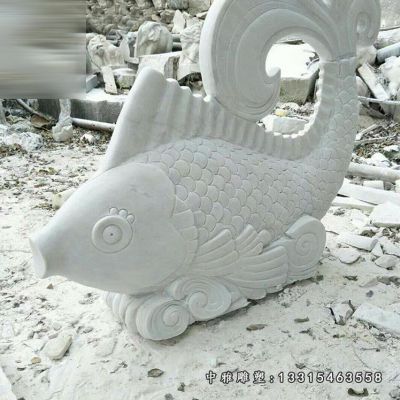 动物金鱼石雕