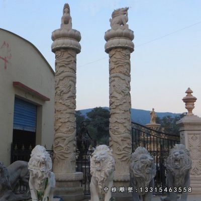 龙柱广场景观石雕