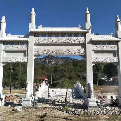 石雕景区牌坊雕塑