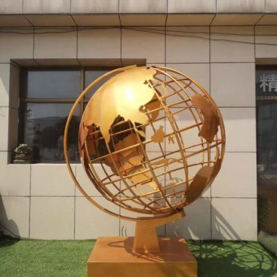 地球仪铜雕摆件