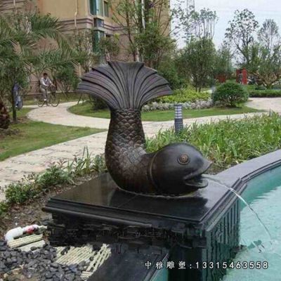 铜雕小区喷泉