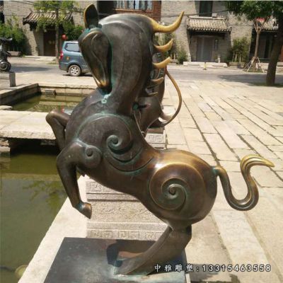 抽象十二生肖铜雕