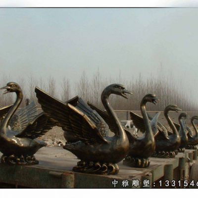 铜雕公园天鹅