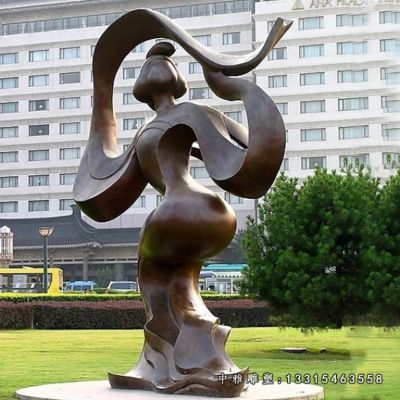 广场跳舞铜雕人物雕塑