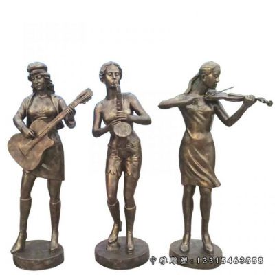 广场乐队铜雕