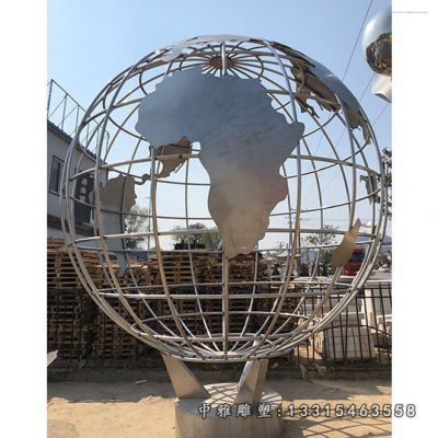 广场地球仪不锈钢雕塑