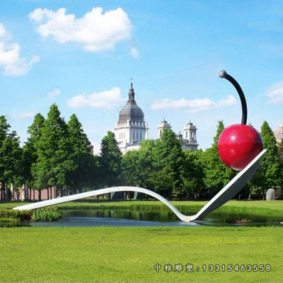 不锈钢水果苹果雕塑