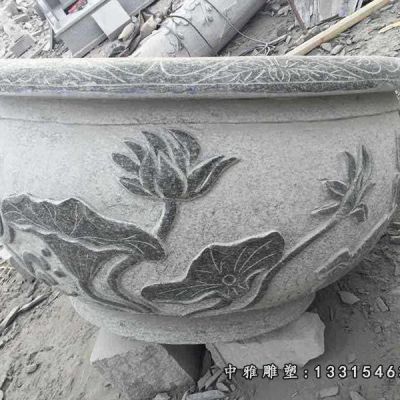 花园石雕花盆