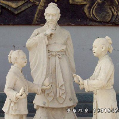 石雕典故孔融让梨