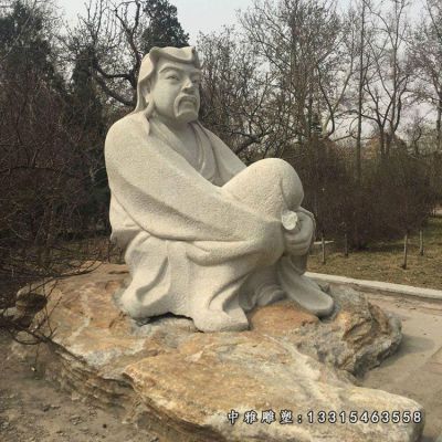 石雕田园诗人陶渊明