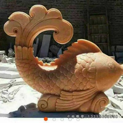 动物金鱼石雕雕塑