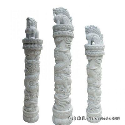 景观龙柱石雕