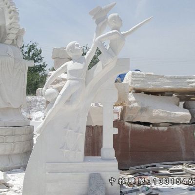 石雕广场西方人物