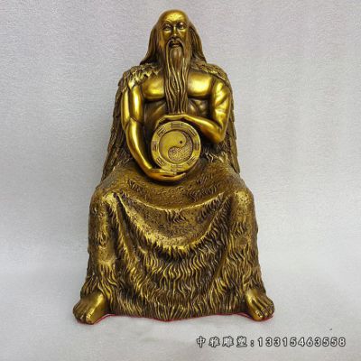 铜雕八卦祖师伏羲雕塑