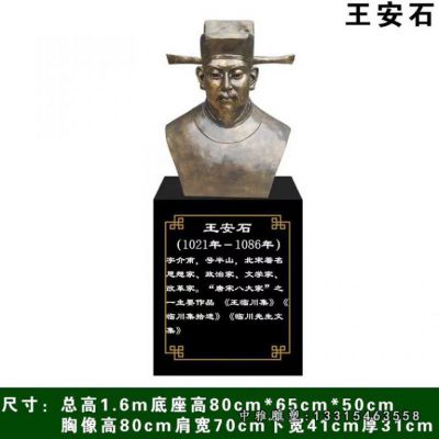 铜雕王安石胸像
