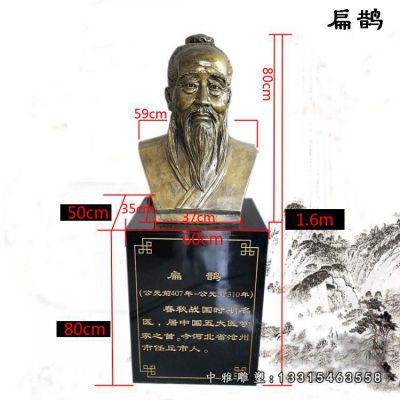 广场扁鹊铜雕雕塑