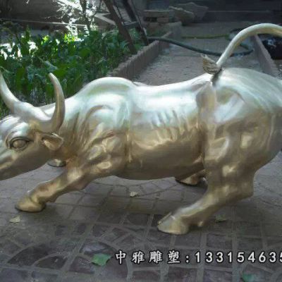 动物牛铜雕摆件