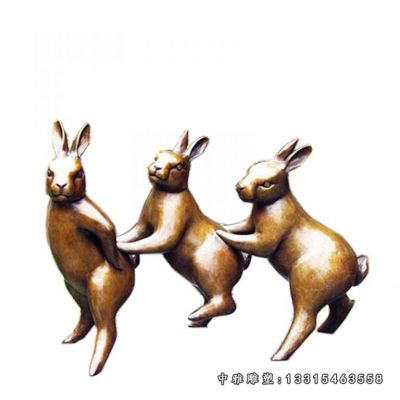 铜雕卡通兔子