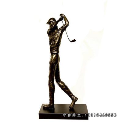 打高尔夫球人物铜雕