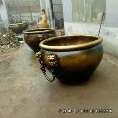 水缸铜雕景观