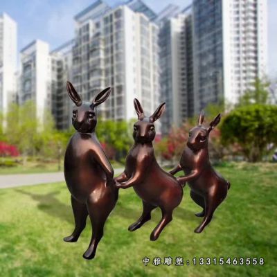 动物兔子铜雕雕塑